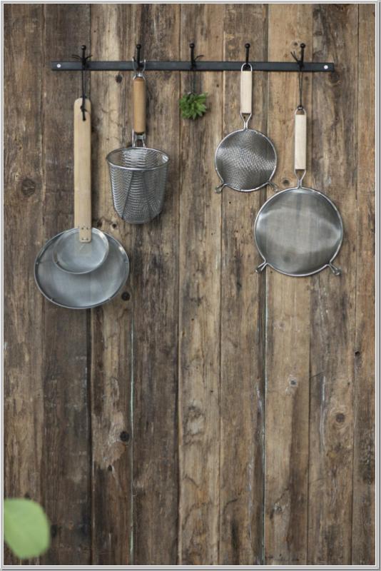 Küchensieb Edelstahl mit Bambusgriff L36cm Küchensieb Edelstahl mit Bambusgriff L36cm