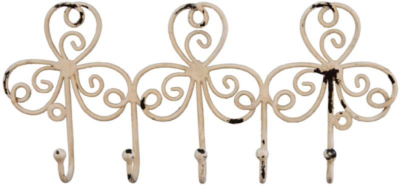 Shabby Hakenleiste L27cm Creme Shabby Hakenleiste L27cm Creme