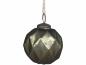 Preview: Christmas tree ball glass moss Ø8cm Preview: Christmas tree ball glass moss Ø8cm