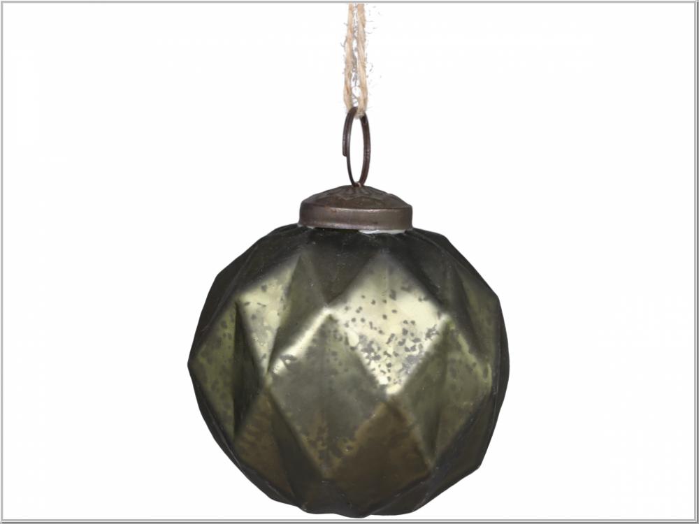 Christmas tree ball glass moss Ø8cm Christmas tree ball glass moss Ø8cm