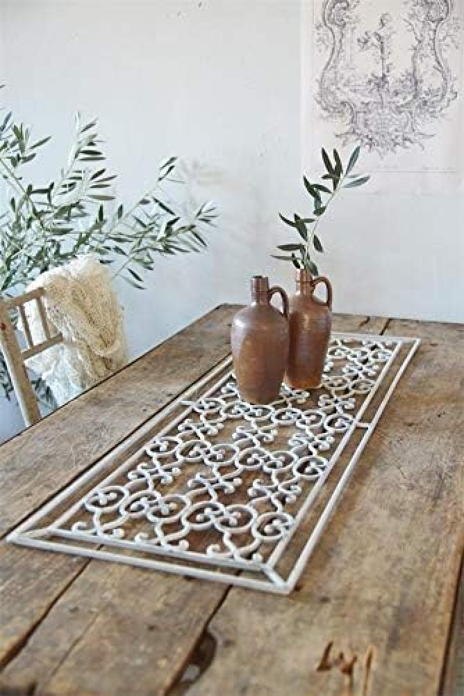Iron Window Frieze 110x35cm - Antique Shabby Chic Design by Jeanne d'Arc Living Iron Window Frieze 110x35cm - Antique Shabby Chic Design by Jeanne d'Arc Living