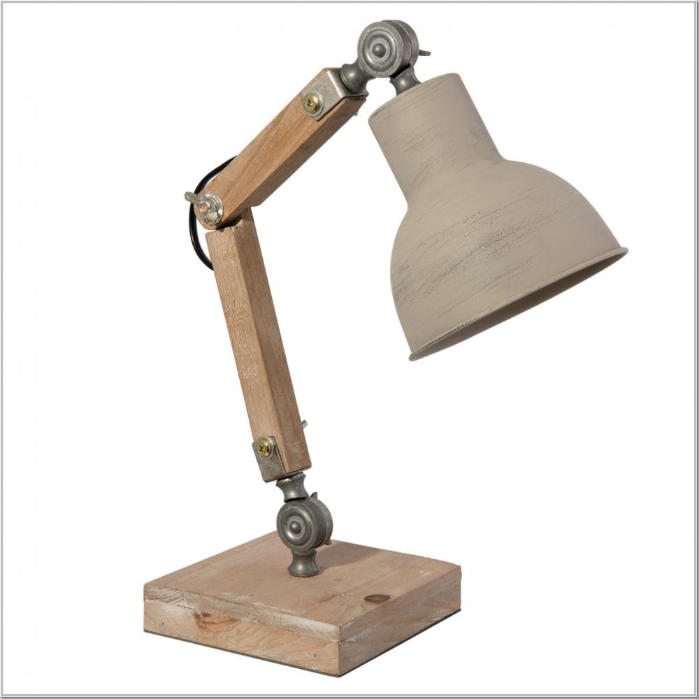 Preview: Factory desk lamp gray 15x15x47cm Preview: Factory desk lamp gray 15x15x47cm