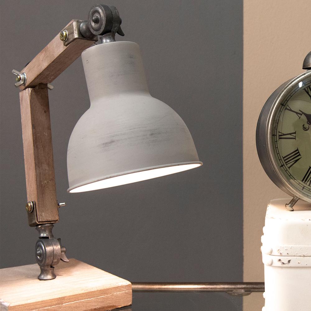 Preview: Factory desk lamp gray 15x15x47cm Preview: Factory desk lamp gray 15x15x47cm