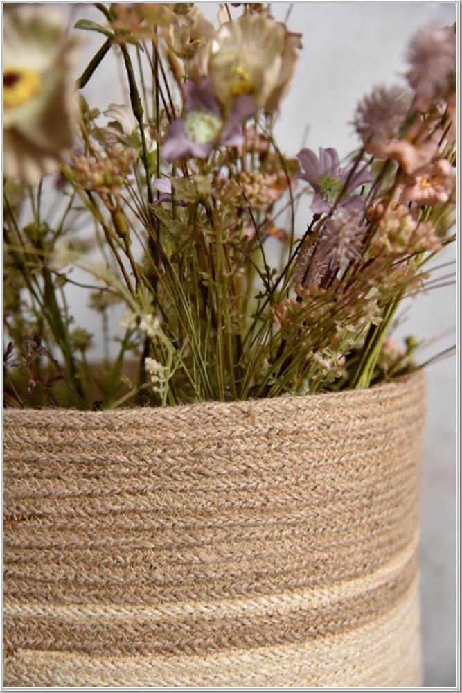 Basket made of jute handwoven JDL H40xØ44cm XXL laundry basket