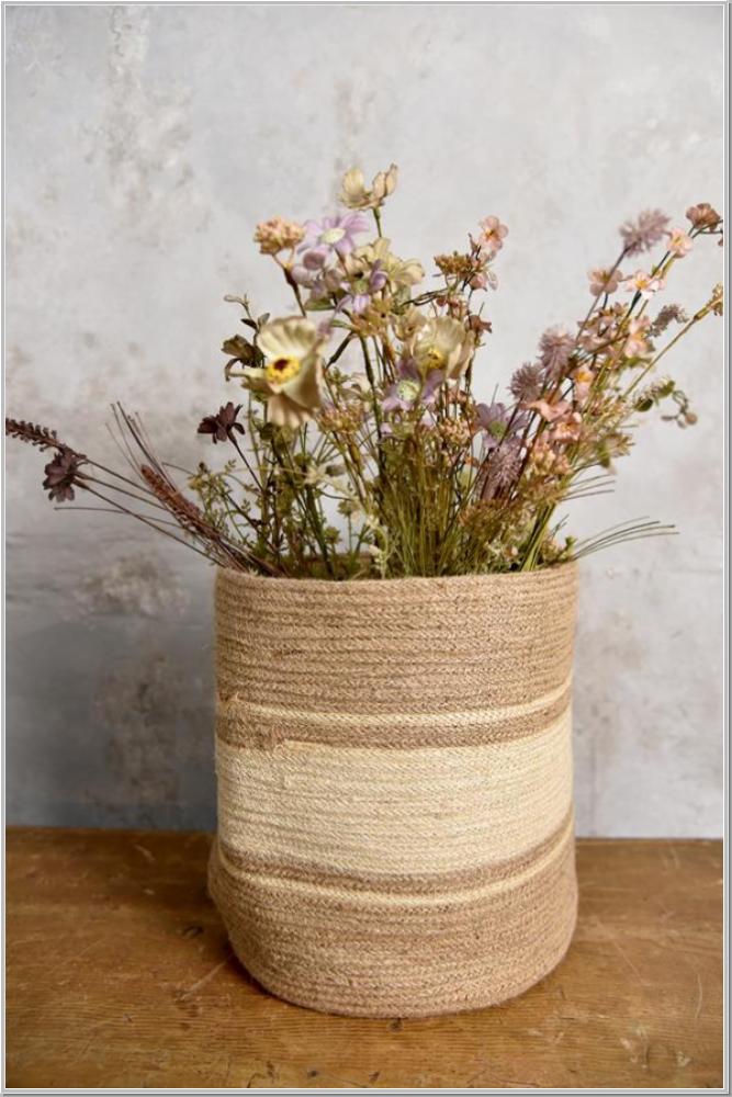 Preview: Basket made of jute handwoven JDL H40xØ44cm XXL laundry basket Preview: Basket made of jute handwoven JDL H40xØ44cm XXL laundry basket