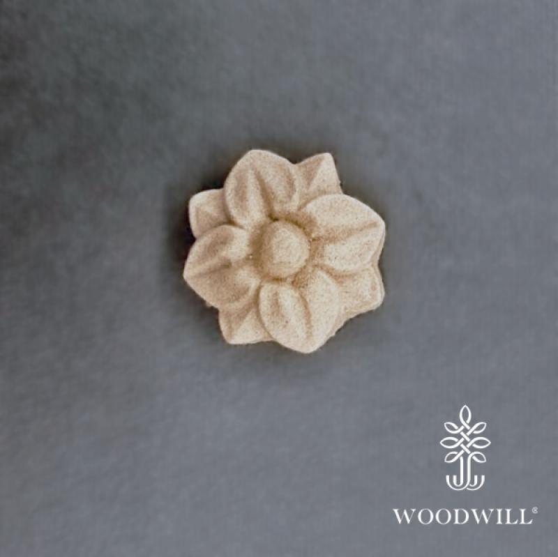 Vintage Paint Woodwill Wood Carving Corner Rosette 3,8cm Vintage Paint Woodwill Wood Carving Corner Rosette 3,8cm