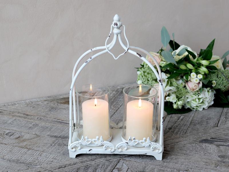 French lantern with 2 Holders for Candles