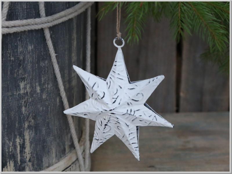 Metal Star White Ø 14cm Metal Star White Ø 14cm