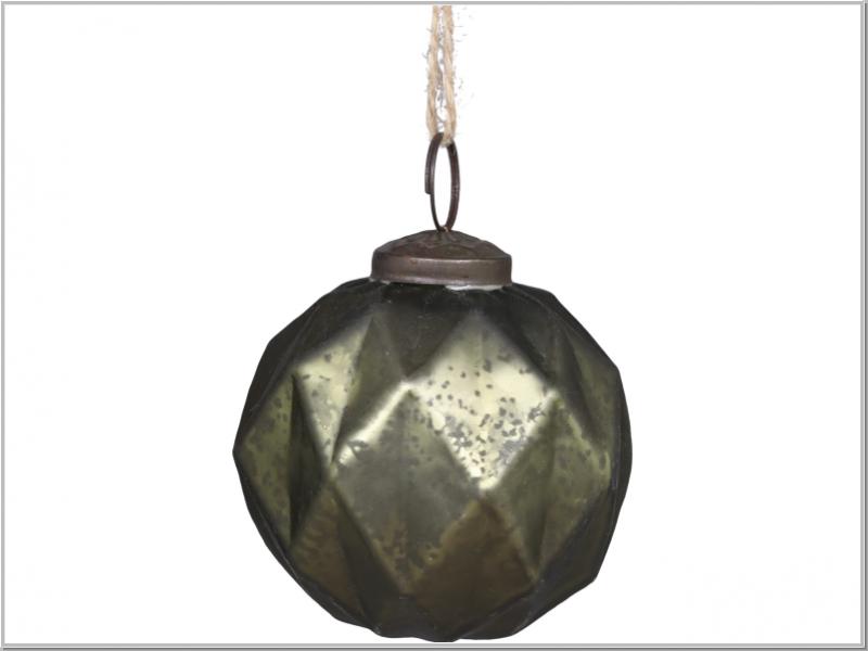 Christmas tree ball glass moss Ø8cm Christmas tree ball glass moss Ø8cm