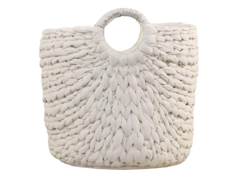 Planter Corte cement with braided pattern H24,,5xØ23cm Planter Corte cement with braided pattern H24,,5xØ23cm