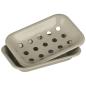 Preview: Soap dish made of enamel 2 parts 15.5x10.5cm Sand