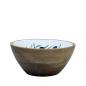 Preview: Bowl mango wood with enamel Mango Olive Oil Ø 17xH7cm