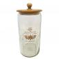 Preview: Van Deurs Glass Jar “Confiserie Maison” – Vintage Bonbonniere with Mango Wood Lid