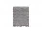 Preview: Plaid mit Fransen grau 152*135cm