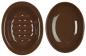 Preview: Soap dish made of seramic 2 parts 15x12cm Brown