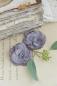 Preview: Flowers with Pearls Grey Ø6cm Set of 2