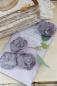 Preview: Flowers with Pearls Grey Ø6cm Set of 2