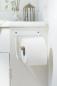 Preview: Metal toilet roll holder with white wooden roll