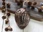 Preview: Christbaum Zapfen Glas Mokka Ø7cm