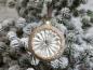 Preview: Christbaum Kugel Glitzer Glas Latte H9,5cm