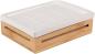 Preview: Seifenschale aus Keramik & Bambus 10x8x3 cm