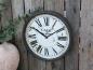 Preview: Old French Wall Clock in Factory Design – Antique Black, Ø 35 cm