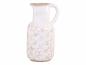Preview: Ceramic Jug Vase Colmar H27cm – Vintage Pitcher Rustic Cream Crackle Flower Pot