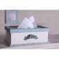 Preview: TISSUE BOX 27X18X10 CM BLUE BEIGE MDF PLASTIC RECTANGLE TISSUE DISPENSER