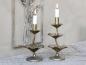 Preview: Candlestick brass with leaf decoration H20xØ12.5cm
