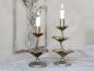 Preview: Kerzenständer Messing m.Blattdekor H24xØ12,5cm