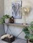 Preview: Candlestick brass with leaf decor H20Ø12,5cm