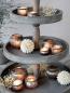 Preview: Tealight holder with pearl edge Ø9x9.5cm