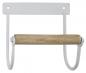 Preview: Metal toilet roll holder with white wooden roll