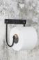 Preview: Metal toilet roll holder with wooden roll