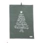 Preview: Krasilnikoff Tea Towel Christmas Words 100% Cotton 50x70 Olivgreen