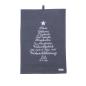 Preview: Krasilnikoff Tea Towel Christmas Words 100% Cotton 50x70 Charcoal