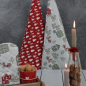 Preview: Krasilnikoff Geschirrtuch Christmas Forest Scarlet Red 50x70cm