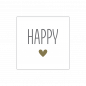 Preview: Paper napkin HAPPY 33x33cm