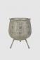 Preview: Windlicht antik Creme Gold H 26 cm