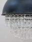 Preview: Chic Antique Factory Pendant Lamp with Crystals – Antique Black, Ø 31.5 cm