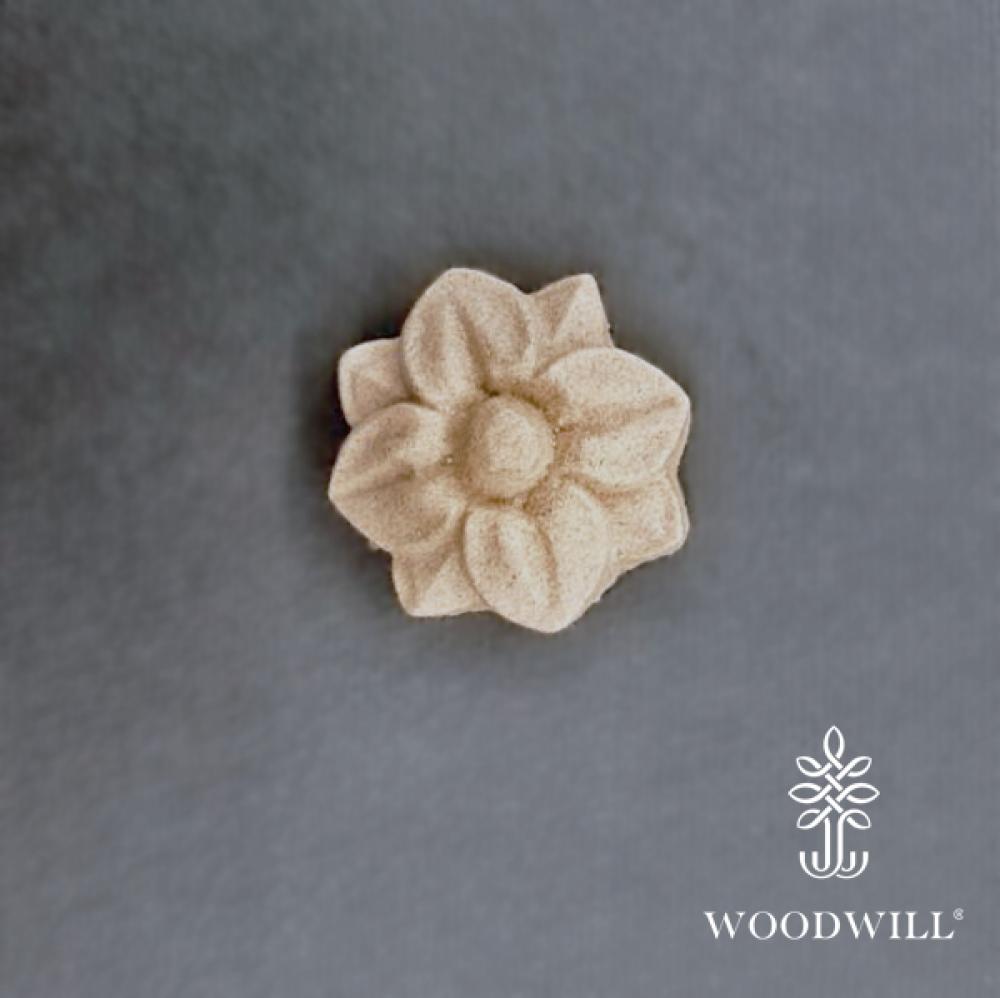 Woodwill flexibles Holzornament Flower Rosette 3,8cm