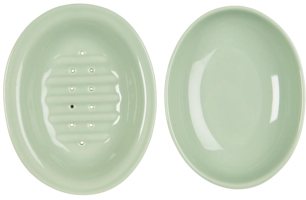 Soap dish ceramic 2 parts 15x12cm Green