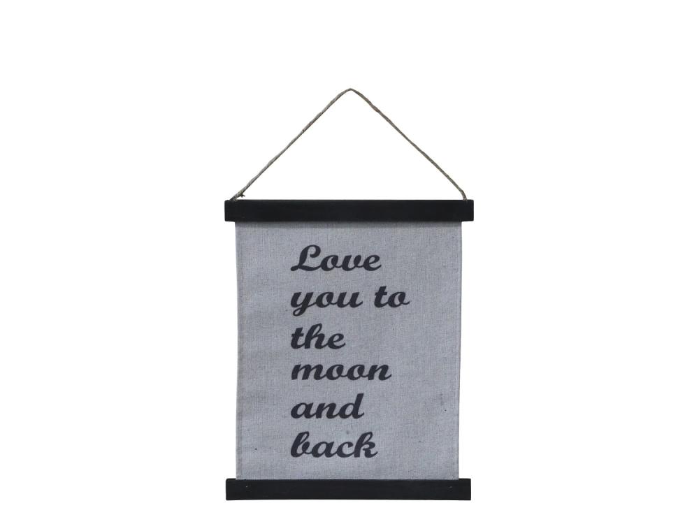 Picture on canvas with text H30x24cm