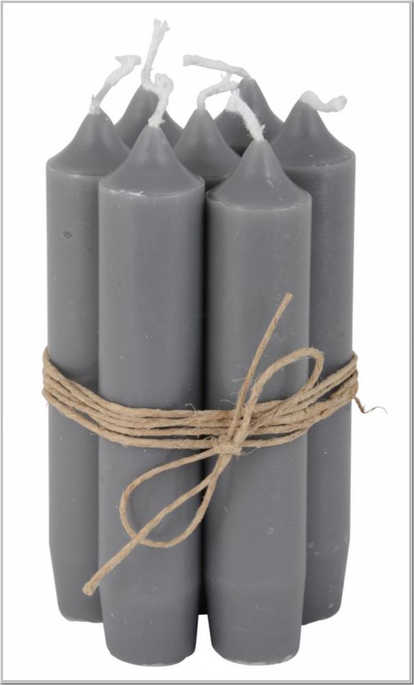 Candle Darkgrey Set of 2 H11xØ2,2 cm
