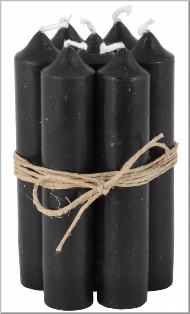 Ib Laursen candle Black H11 xØ 2.2cm set of 2