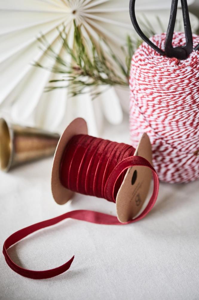 Weihnachtsgarn Bindfaden Rot-WEiß 400 M