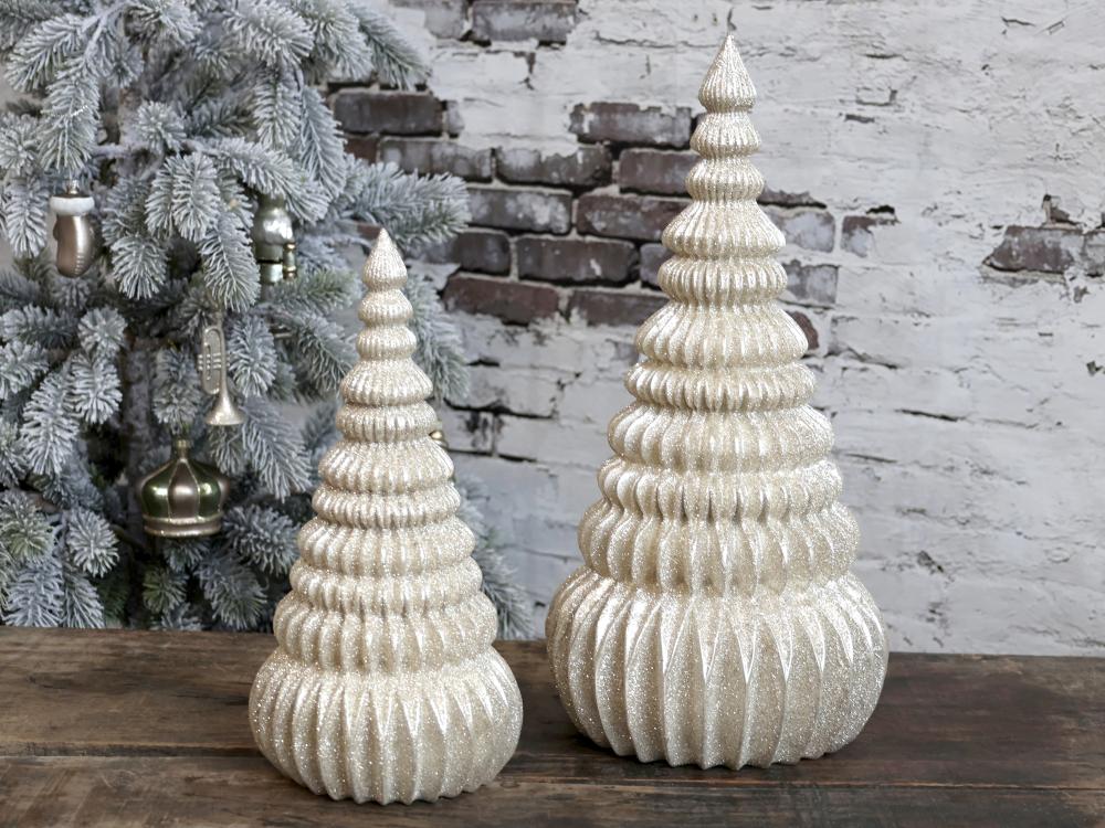 Christbaum Weihnachtsbaum Glitter Polyresin H31cm