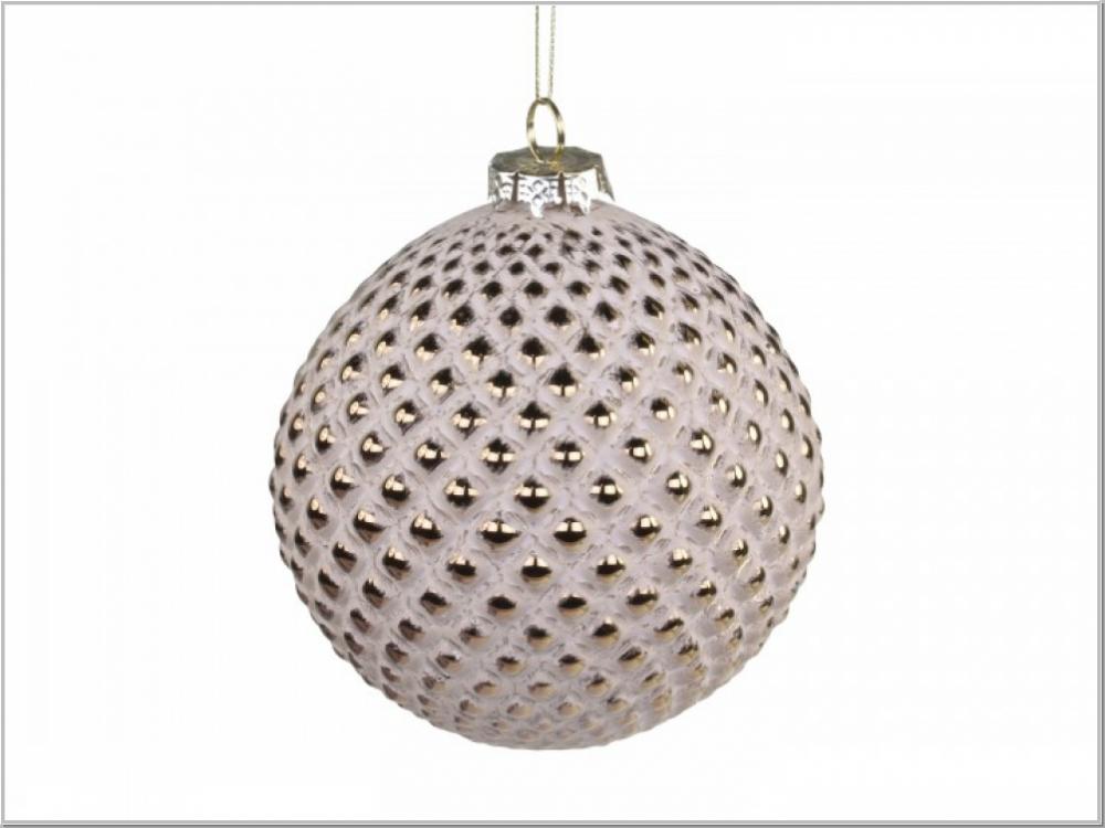 Weihnachtskugel m.Goldmuster Ø12cm