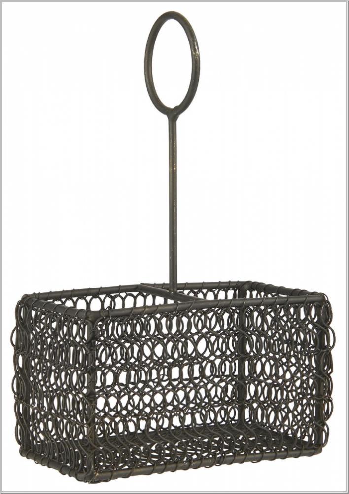 Salt and Pepper Basket Metal Black
