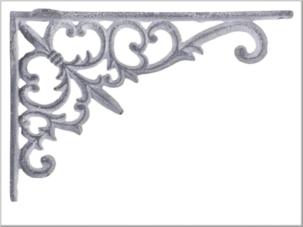 Chic Antique Shelf Bracket Cast Iron Grey